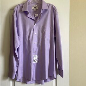 No wrinkles purple dress shirt, long sleeve
